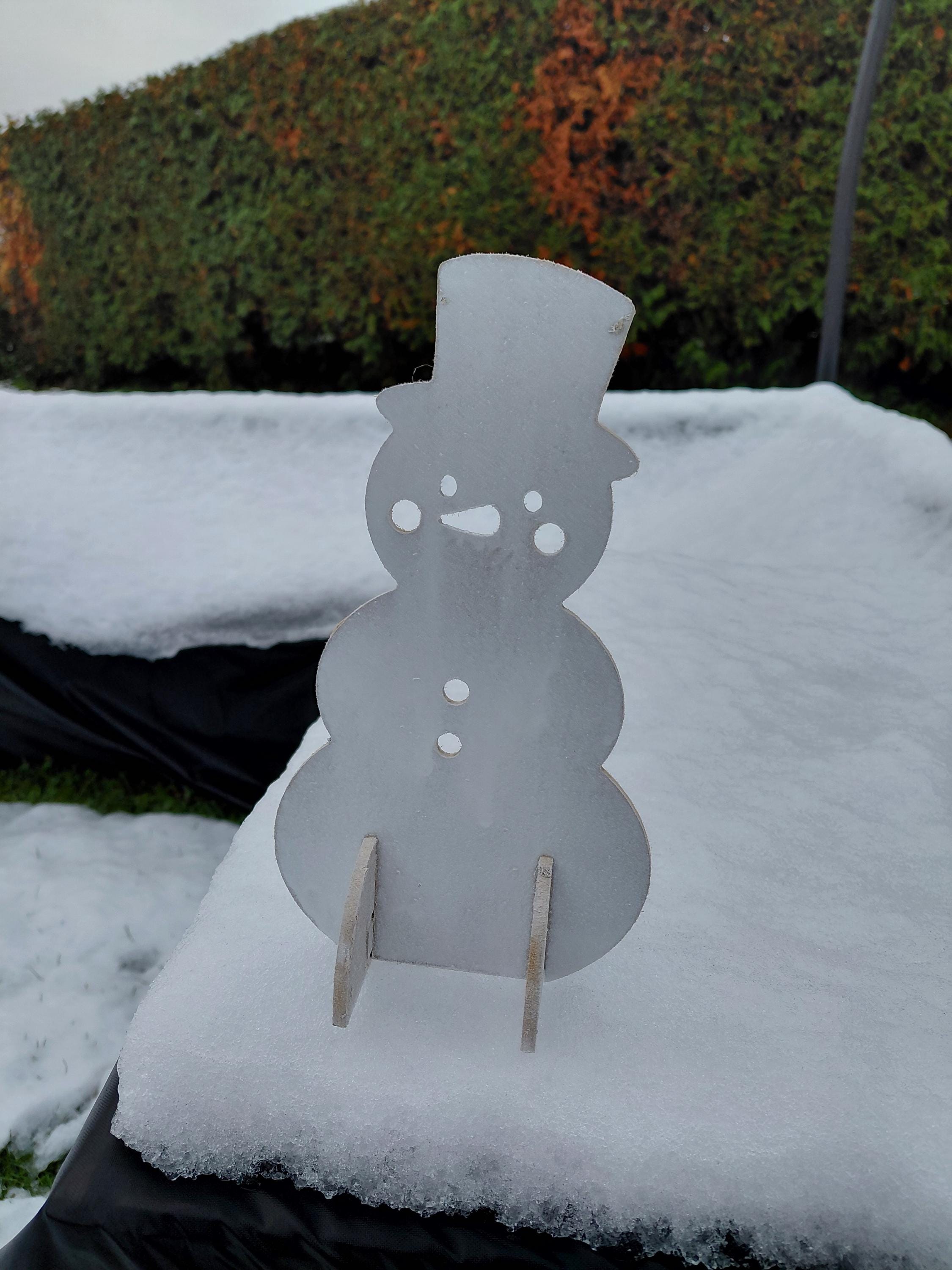 CNC- & Laser-Schneemann Weihnachten – Weihnachtsdekoration für CNC und Laser, Formate svg dxf ai pdf crv3d crv
