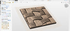 Fichier CNC panneau texture bois tissé, bas-relief motif tressé décoratif, décoration murale, panneau porte meuble, modèle gravure 3D STL