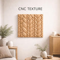 Fichier CNC panneau texture bois tressée, bas-relief motif tressé décoratif, décoration murale, motif porte meuble, modèle gravure 3D STL
