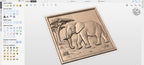 CNC-Datei afrikanischer Elefant, Holz-Flachrelief Safari, Tier-Wanddekoration, Elefanten-Panel, 3D-STL-Gravurmodell