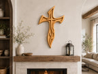 Fichier CNC & impression 3D croix en bois – bas-relief chrétien pour sculpture bois, décoration murale rustique STL