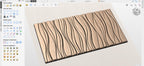 Fichier CNC panneau texture bois vague moderne – bas-relief pour sculpture bois, design façade meuble et décoration murale STL