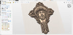 Fichier CNC croix Jésus – bas-relief chrétien pour sculpture bois, décoration murale religieuse STL
