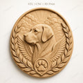 CNC & impression 3D chien ange mémorial, STL de haute qualité pour souvenir animal et sculpture bois