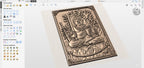 CNC-Datei Fudo Myoo Statue, japanisches buddhistisches Holzrelief, spirituelle Wanddekoration, Schutzpanel, 3D-Gravur-STL-Modell