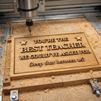 CNC-Datei & 3D-Druck „Bester Lehrer“-Schild – Holzrelief für Lehrergeschenk, Wanddekoration STL