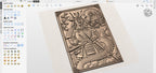 CNC-Datei Samurai-Drache japanisch, Holzrelief Krieger, asiatische Wanddekoration, Holzschnitzerei, 3D STL Gravurmodell