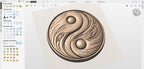Yin Yang CNC-Datei – Zen-Gleichgewicht-Flachrelief für Holzskulpturen, spirituelle Wanddekoration STL