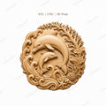 CNC & impression 3D dauphins avec vagues et coraux, fichier STL très haute qualité