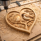 Fichier CNC boîte cœur, design romantique, digital download, fichiers stl dxf svg pdf ai crv crv3d