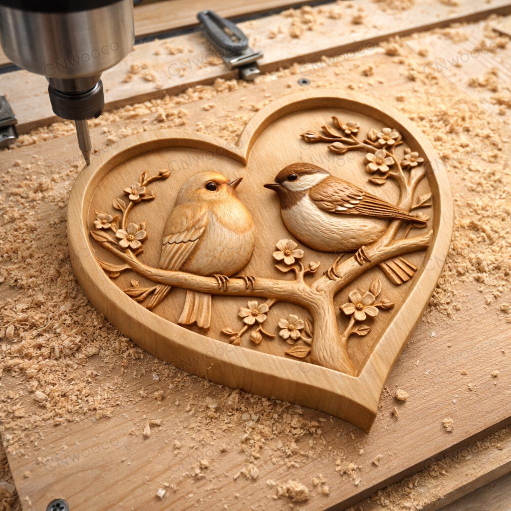 Fichier CNC boîte cœur, design romantique, digital download, fichiers stl dxf svg pdf ai crv crv3d