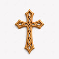 Fichier CNC & impression 3D – croix chrétienne en bas-relief 3D, modèle STL pour sculpture bois et décoration murale