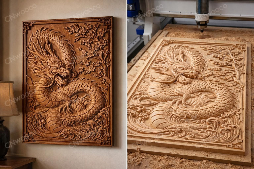 CNC Wikinger keltischer Drache, Holz-Basrelief Fantasy, Drachen-Wanddekoration, Schnitzplatte, 3D STL Gravurmodell