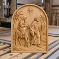 CNC & impression 3D relief fuite en Égypte avec Sainte Famille, fichier STL très haute qualité