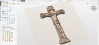Fichier CNC & impression 3D crucifix Jésus INRI – bas-relief croix chrétienne pour sculpture bois, décoration murale religieuse STL