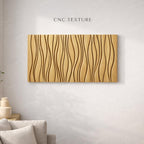 Fichier CNC panneau texture bois vague moderne – bas-relief pour sculpture bois, design façade meuble et décoration murale STL