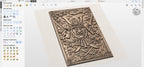 CNC-Datei Samurai-Maske, Katana-Helm, japanisches Holz-Basrelief, asiatische Wanddekoration, Schnitzplatte, 3D-Gravurmodell STL