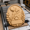 CNC & 3D-Druck Relief-Hundeportrait, Haustiertafeldruckdatei für Holzgravur, hochwertiges STL, anpassbar