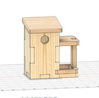 Fichier CNC nichoir à oiseaux – modèle pour fraiseuse CNC, téléchargement digital dxf svg ai pdf crv crv3d
