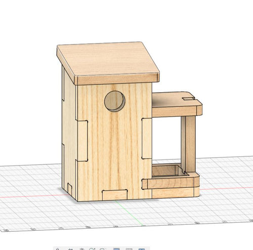 Fichier CNC nichoir à oiseaux – modèle pour fraiseuse CNC, téléchargement digital dxf svg ai pdf crv crv3d
