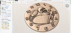 Fichier CNC horloge football américain – bas-relief sport pour sculpture bois, décoration murale STL
