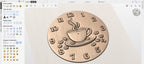 CNC-Datei Uhr Kaffee – Kaffeetasse-Relief für Holzskulptur, Wanddekoration Coffee Shop STL