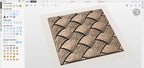 Fichier CNC panneau texture bois tressée – bas-relief motif pour sculpture bois, design porte de meuble et décoration murale STL