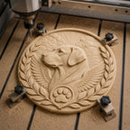 CNC & impression 3D chien ange mémorial, STL de haute qualité pour souvenir animal et sculpture bois