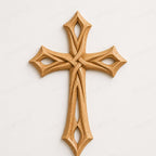 Fichier CNC & impression 3D – croix chrétienne en bas-relief 3D, modèle STL pour sculpture bois et décoration murale