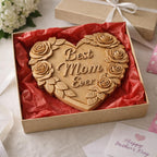 CNC-Datei & 3D-Druck florales Herz „Best Mom Ever“ – Wandrelief Holz für Muttertagsgeschenk hochwertige STL