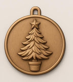 CNC-Datei Weihnachtsdekoration – 3D-Ornament-Relief für Holzschnitzerei, kompatibel mit VCarve Aspire, crv3d crv STL