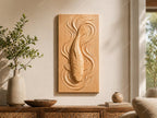 CNC-Datei Koi – japanisches Fisch-Basrelief für Holzschnitzerei, Zen-Wanddekoration und japanischer Teich STL