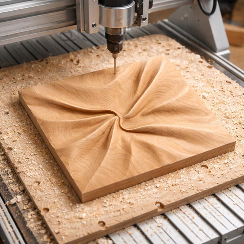 Fichier CNC panneau texture bois tissu, bas-relief effet textile décoratif, décoration murale, surface bois sculptée, modèle gravure 3D STL