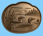 CNC & impression 3D huards sur lac avec roseaux et forêt, fichier STL très haute qualité