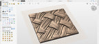 Fichier CNC panneau texture bois tressée – bas-relief pour sculpture bois, design porte de meuble et décoration murale STL