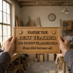 CNC-Datei & 3D-Druck „Bester Lehrer“-Schild – Holzrelief für Lehrergeschenk, Wanddekoration STL