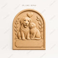 CNC & impression 3D plaque chien et chat à personnaliser, fichier STL très haute qualité