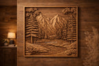 Mountain landscape 3D CNC  file bas relief STL file for CNC router wall art