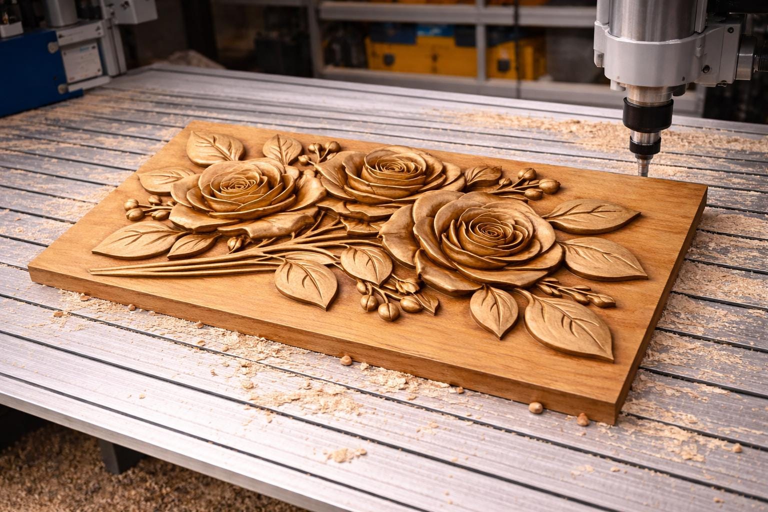 Fichier CNC panneau texture bois florale – bas-relief motif nature pour sculpture bois, design façade meuble et décoration murale STL