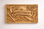Fichier CNC panneau atelier outils menuiserie – bas-relief pour sculpture bois, décoration murale workshop STL