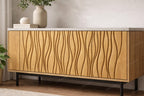 Fichier CNC panneau texture bois vague moderne – bas-relief pour sculpture bois, design façade meuble et décoration murale STL
