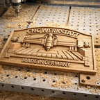 Fichier CNC panneau atelier Werkstatt Made in Germany – bas-relief machine CNC pour sculpture bois, décoration murale STL