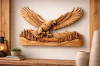 CNC-Datei Adler 3D-Relief, Wanddekoration Wildtier, Holzskulptur, Gravurfräser Modell STL