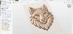 Fichier CNC tête de loup, bas-relief bois animal sauvage, décoration murale nature, sculpture bois, modèle gravure 3D STL
