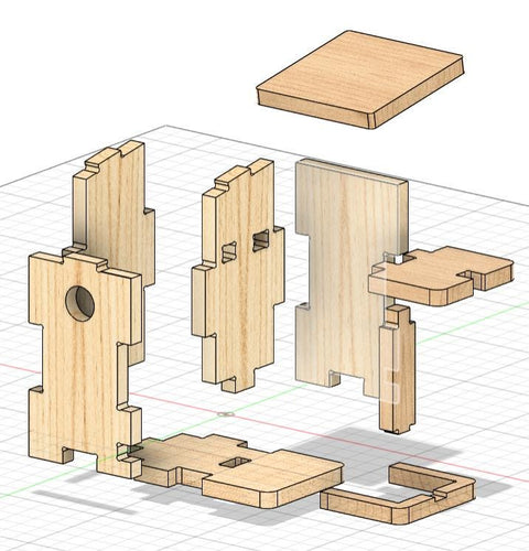 Fichier CNC nichoir à oiseaux – modèle pour fraiseuse CNC, téléchargement digital dxf svg ai pdf crv crv3d