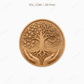 CNC & impression 3D arbre de vie tenu par des mains, fichier STL très haute qualité
