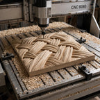 Fichier CNC panneau texture bois tressée – bas-relief pour sculpture bois, design porte de meuble et décoration murale STL