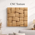 Fichier CNC panneau texture bois tissé, bas-relief motif tressé décoratif, décoration murale, panneau porte meuble, modèle gravure 3D STL