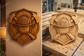 CNC-Datei Feuerwehrhelm, Holz-Flachrelief Feuerwehr, Wanddekoration Feuerwehr, Holzskulptur, 3D-STL-Gravurmodell