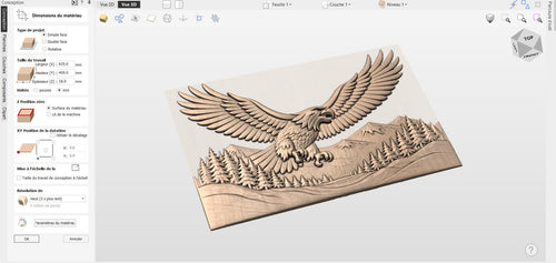 Fichier CNC pack 5 animaux sauvage, loup aigle cerf élan, bas-relief bois rustique, décoration murale, modèle gravure 3D STL
